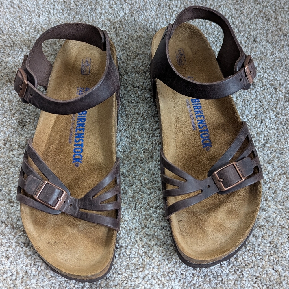 Birkenstock Bali in Habana (oiled brown leather) 40